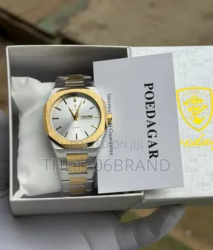 Poedagar Luxury Two Tone Stainless Steel Watch - Business Edition