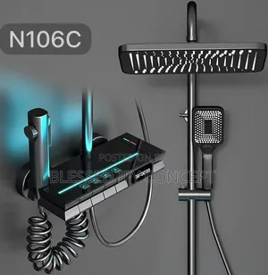 High Quality Luxury Piano Shower Mixer, With Led Lighting