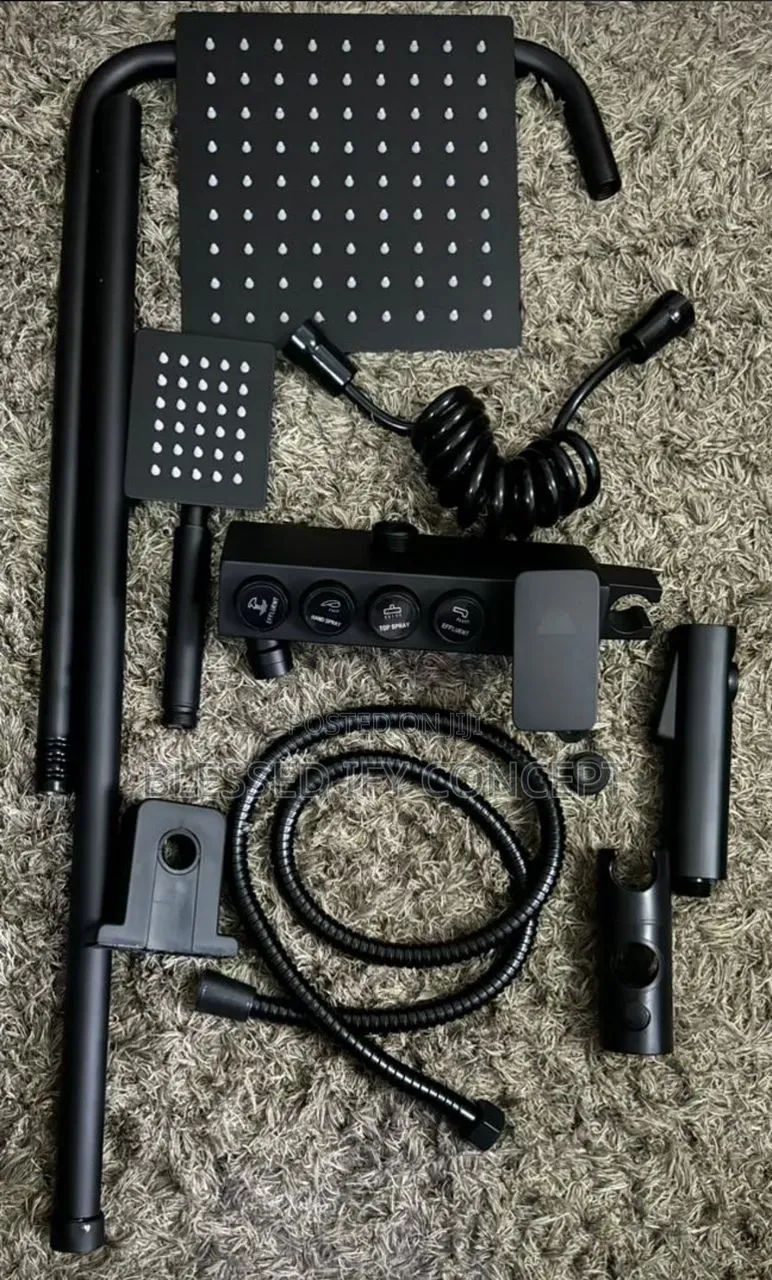 Quality Four Button Black Shower Mixer