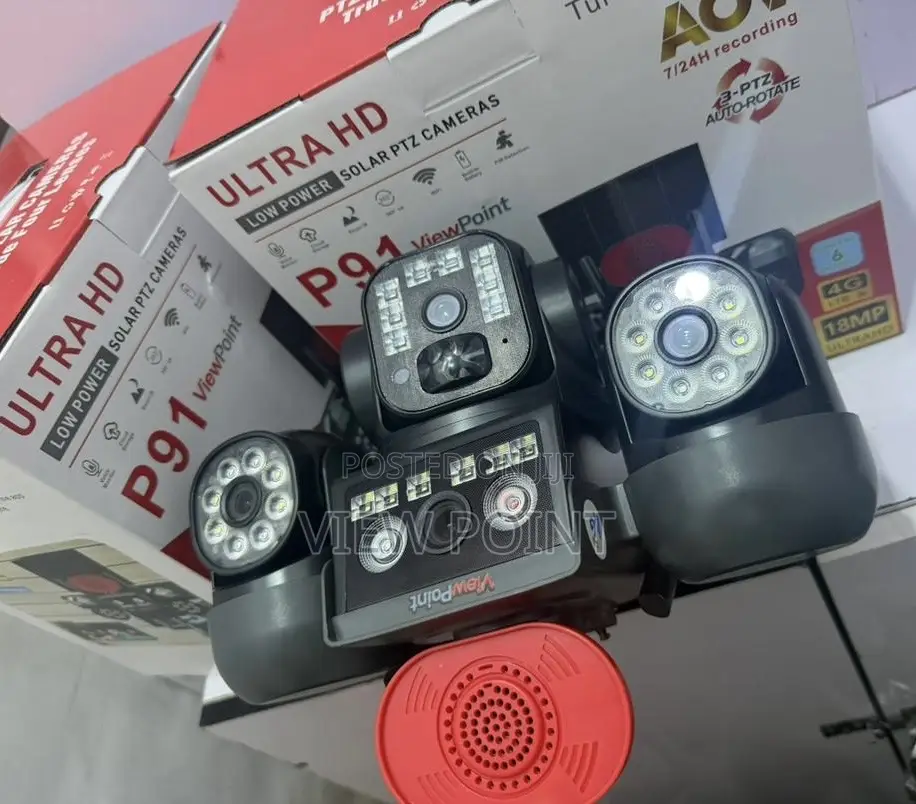 18mp View Point Smart Guard Pro – 4lens Rotational Security Solar CCTV