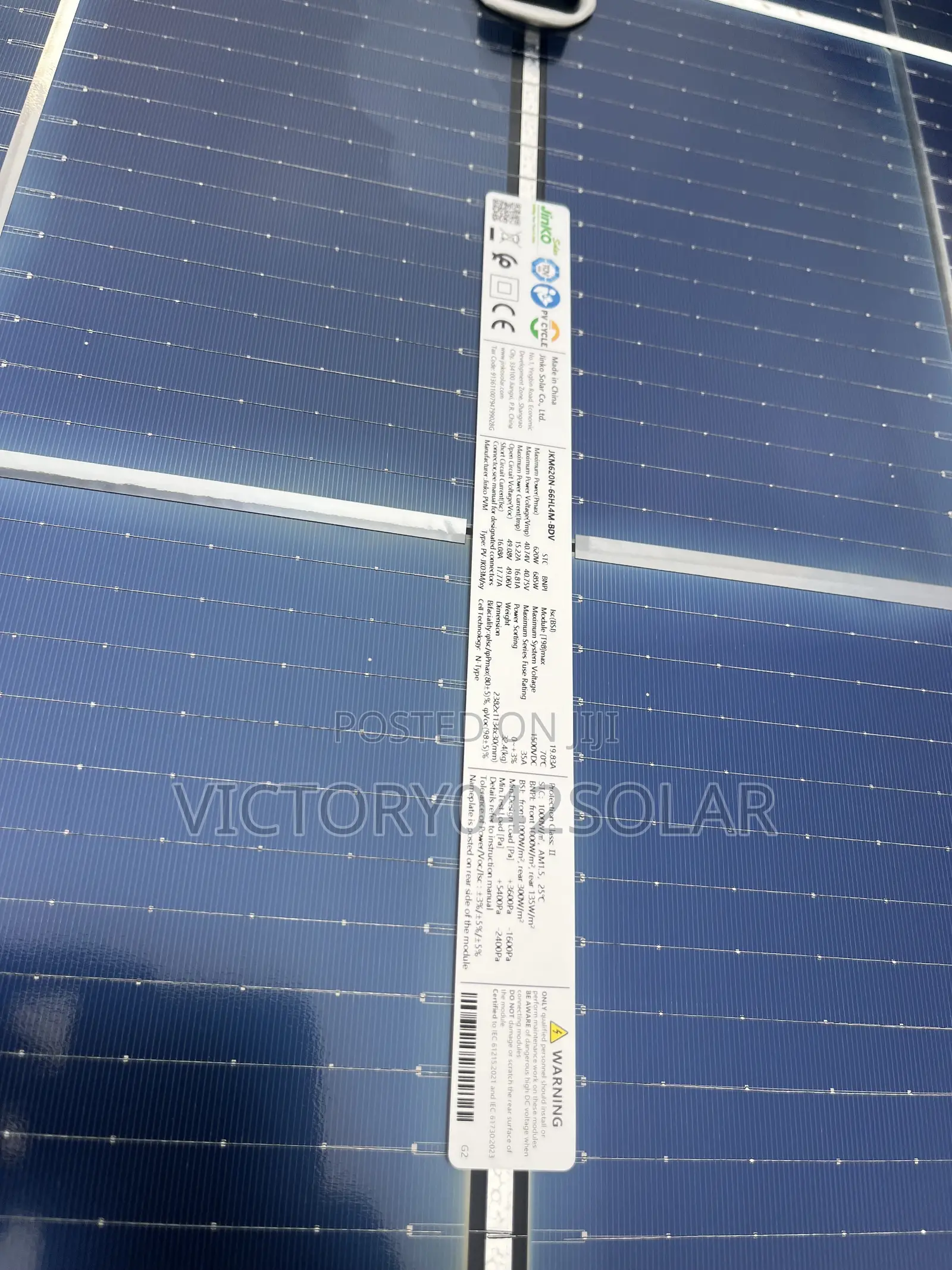 Jinko New Bificial 620w Panel Available