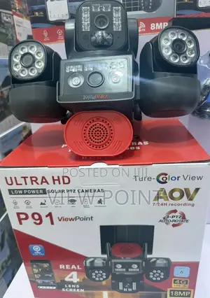 View Point Solar Patrol Camera – 4-Lens Human Tracking Night Vision