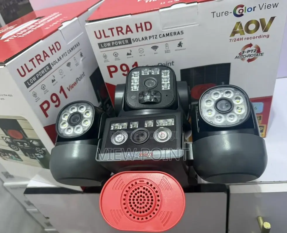 View Point Ai Defender Camera –4-Lens Wireless Solar Surveillance