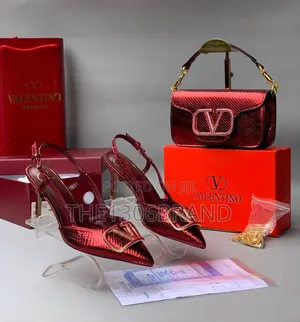 Luxury Metallic Handbag Heel Set, Designer-Inspired .