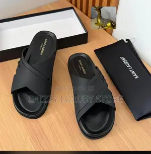 Saint Laurent Quality Luxury Men Genuine Leather Pams