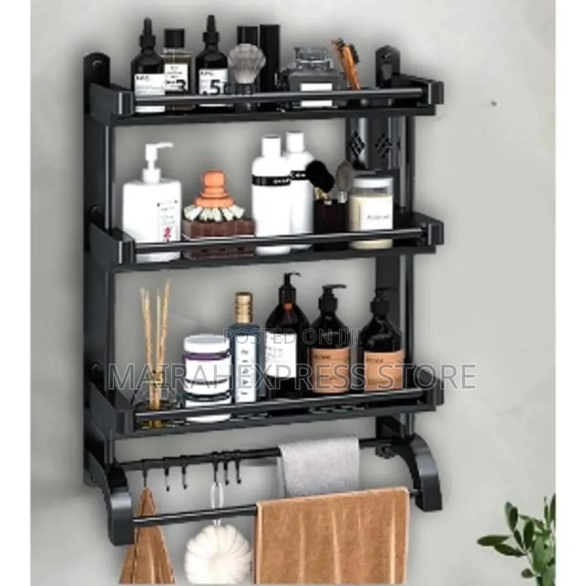 3 Tiermulti-Purpose Storage Rack With Towel Bar
