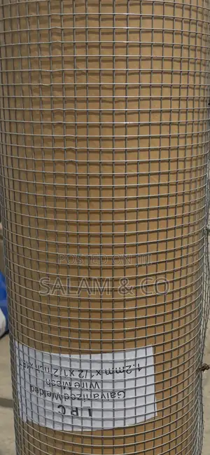 1.2mm Galvanized Welded Wire Mesh – 1/2 X1/2” Aperture, 4ft Width Mesh