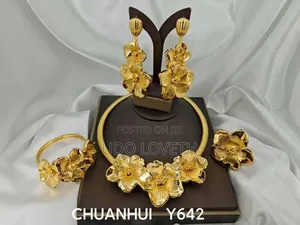 Beautiful Gold Necklace and Earrings for Ladies