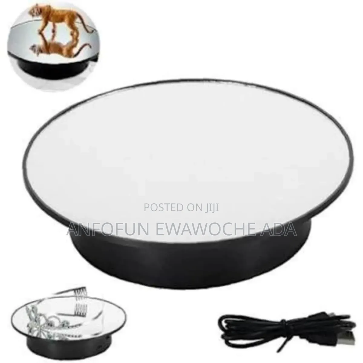 Rechargeable 360 Degree Turntable Rotating Display Stand