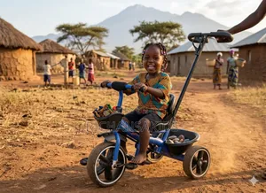 Kids Tricycle With Push Handle on Sale