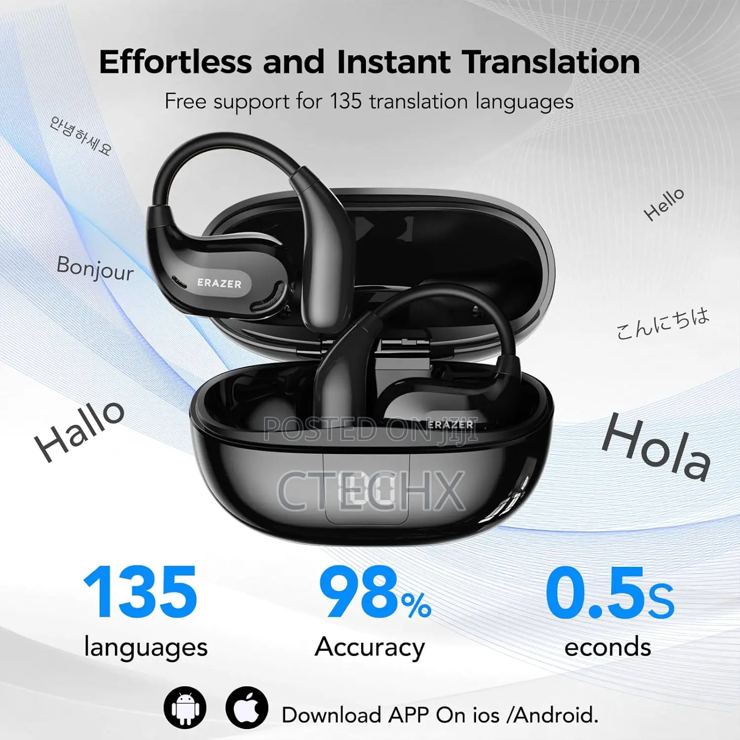 Erazer Xt66pro Ai Translation Wireless Bluetooth Earphones