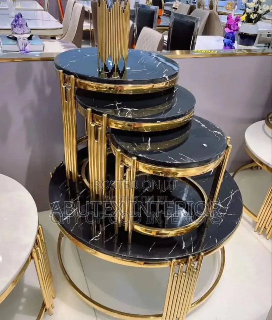 Quality Executive Imported Center Table With Three Side Stool Table