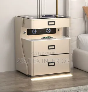 Luxury Exclusive Quality Imported Side Table With Finger Print and Key