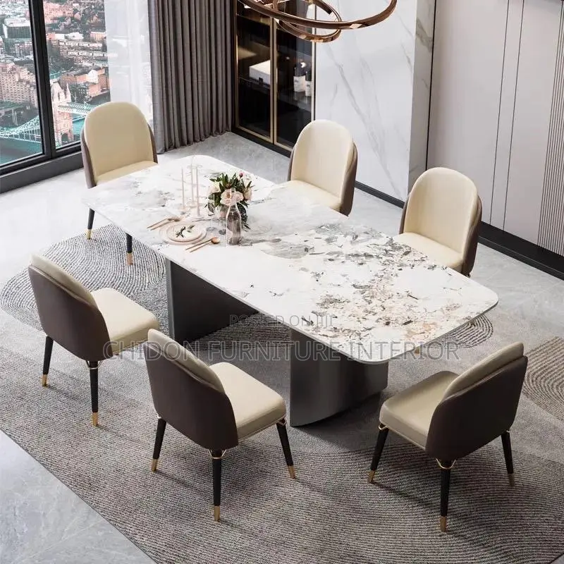 Good Quality Marble Dining Table by 6chair