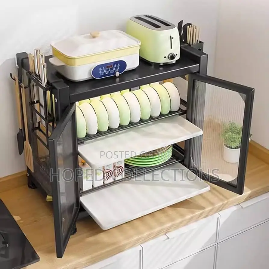 2 Layer Plate Rack Cabinet