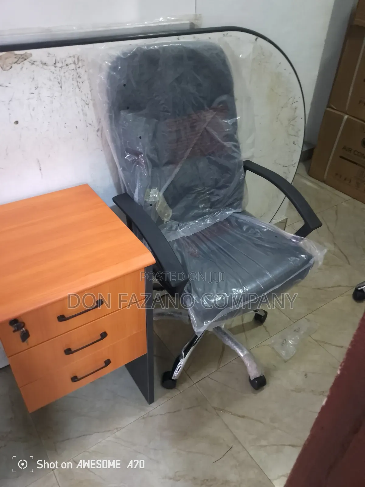 Office Swivel Chair and Table
