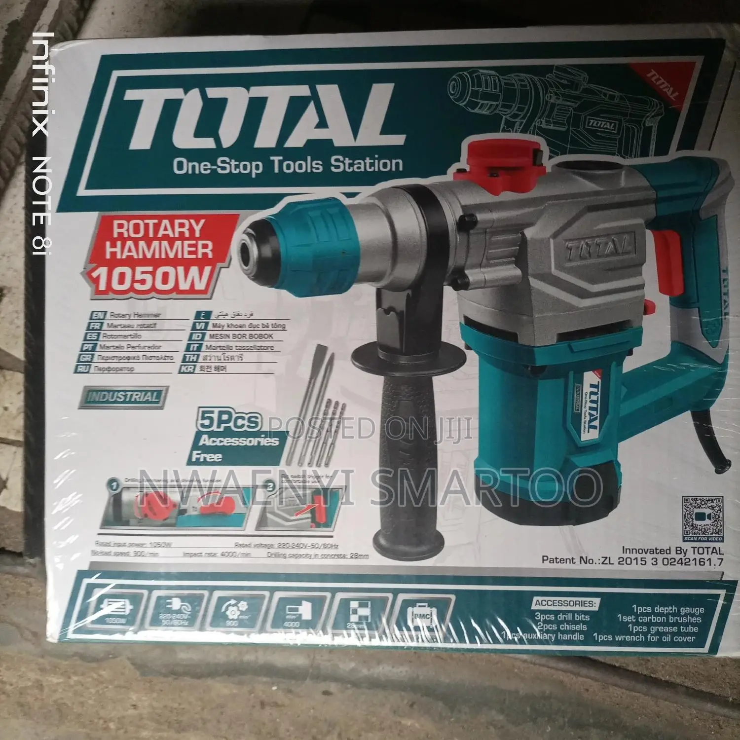 1050w Total Rotary Hammer