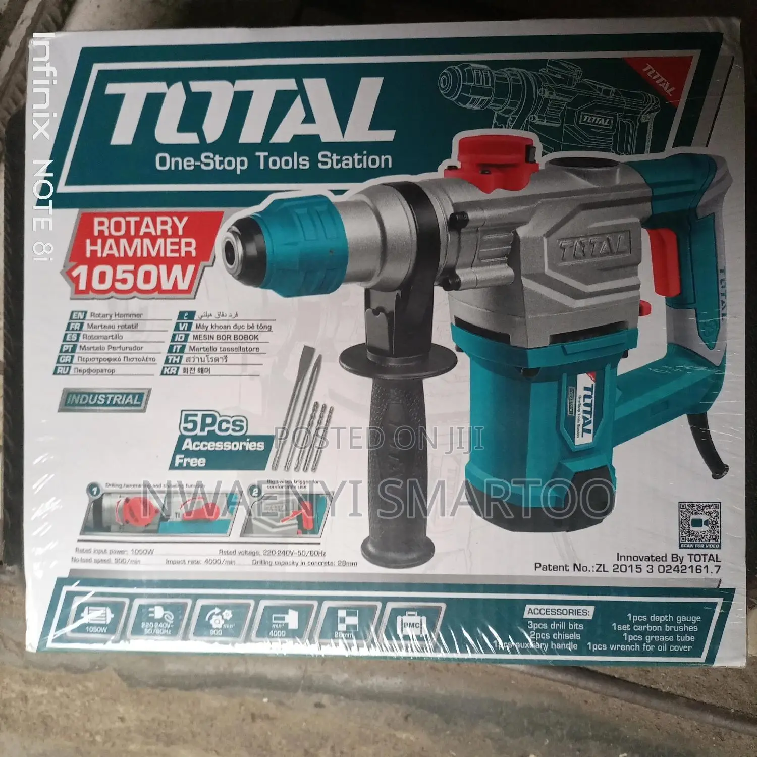 1050w Total Rotary Hammer