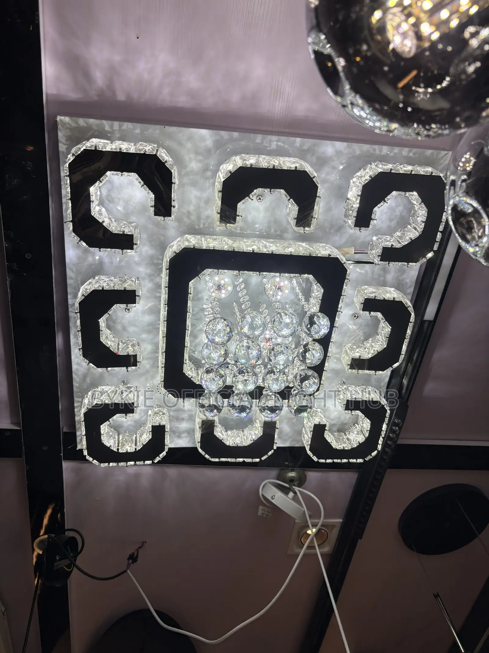 Led Ceiling Flush With Crystals