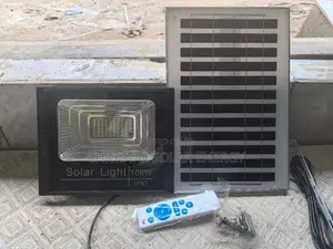 100watts Solar Flood Light With Remote Free Solar Panel.