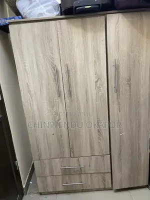 Modern Wooden Wardrobe + Study/Office Table Combo – Neatly Used