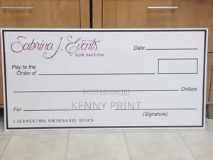 Cheque Print for Event