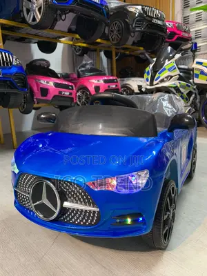 Blue Mercedes Benz for Kids Age 1-5 With Bluetooth and Remote Control