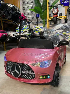 Pink Mercedes Benz for Kids Age 1-5 With Remote Control and Bluetooth
