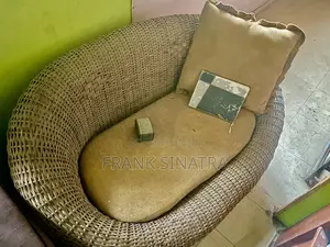 L Shape Chair Cane Chair With Pillows