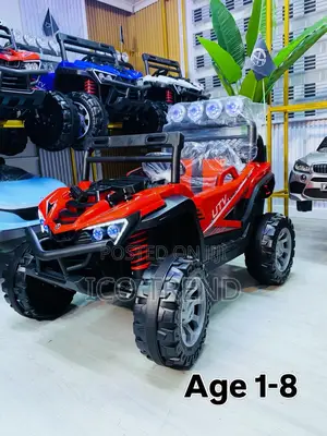 Red Jeep Wrangler for Kids Age 1-10 With Remote Control, Bluetooth