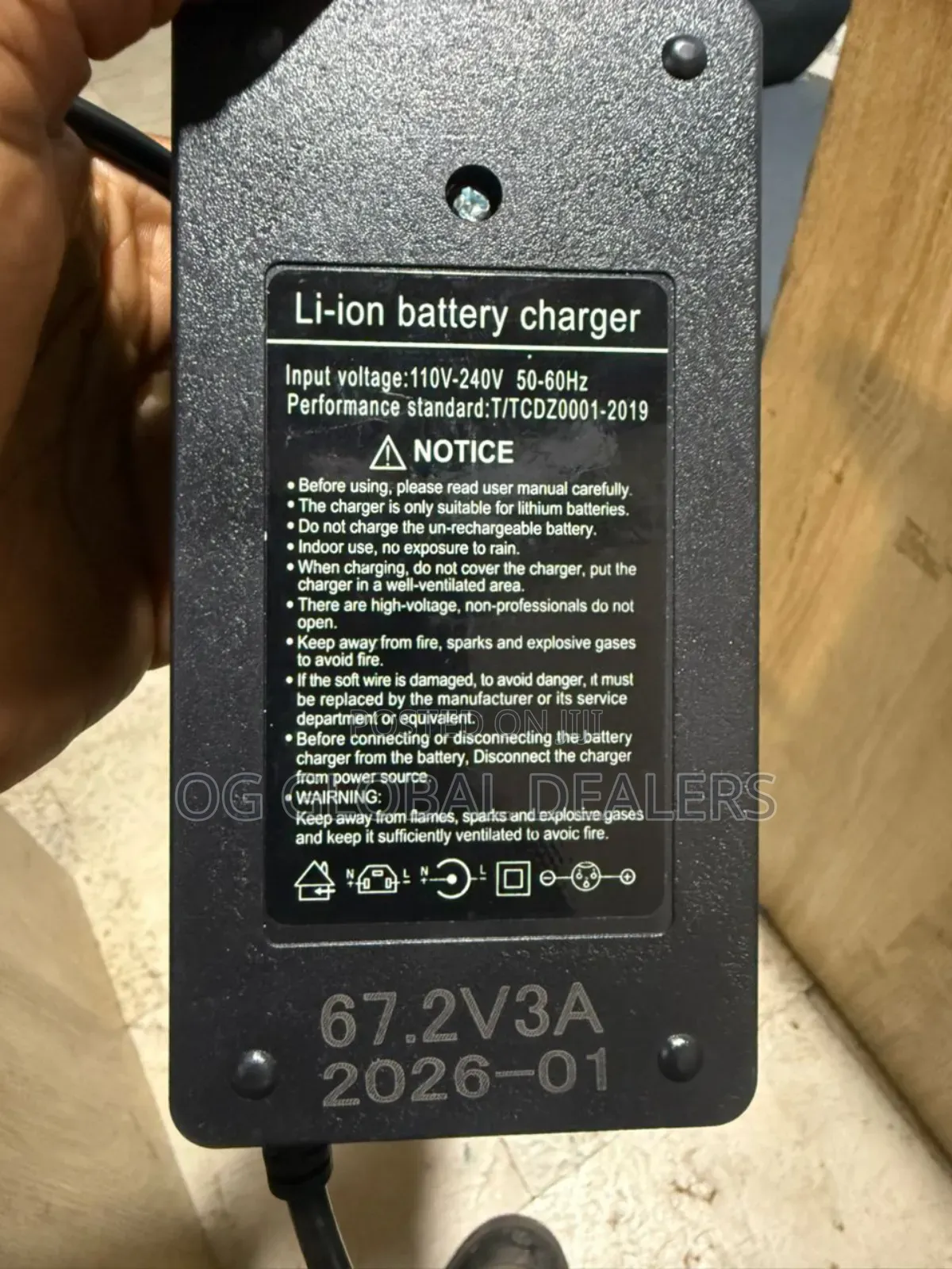 67v Lithium-Ion Battery Charger for Scooters and Hoverboard
