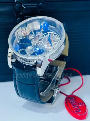 Automatic Jacob and Co Leather Wristwatch
