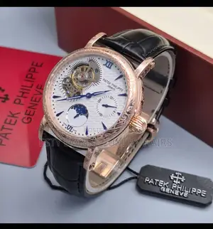 Automatic Patek Philippine Leather Wristwatch