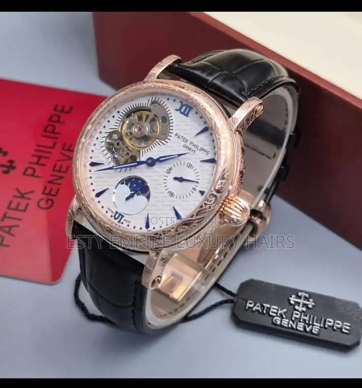 Automatic Patek Philippine Leather Wristwatch