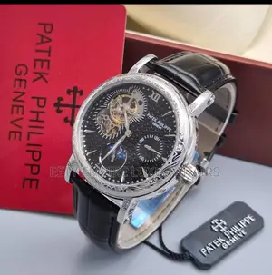Automatic Patek Philippine Leather Wristwatch