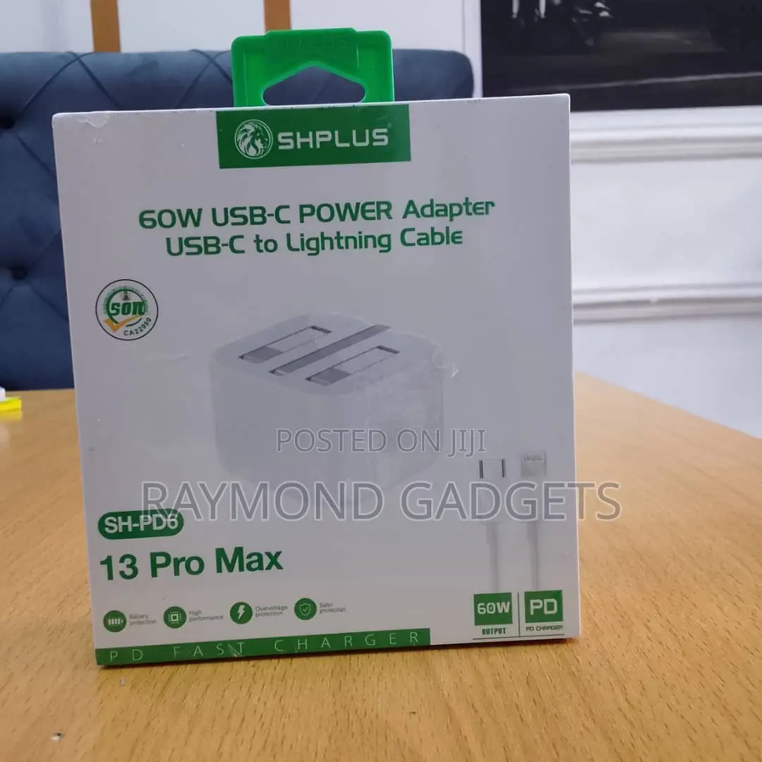 Shplus 60w Usb-C Power Adapter With Usb-C to Lightning Cable iPhone