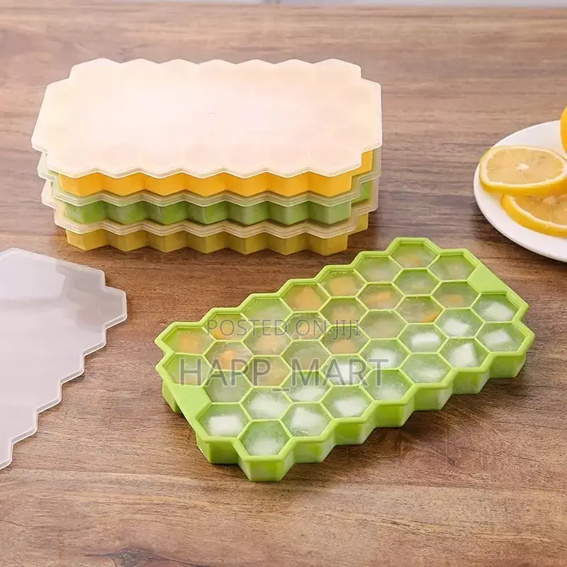 37-Grid Silicone Ice Cube Tray With Lid