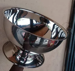 Big Fancy Stainless Wine Bowls-Gold and Silver Colir
