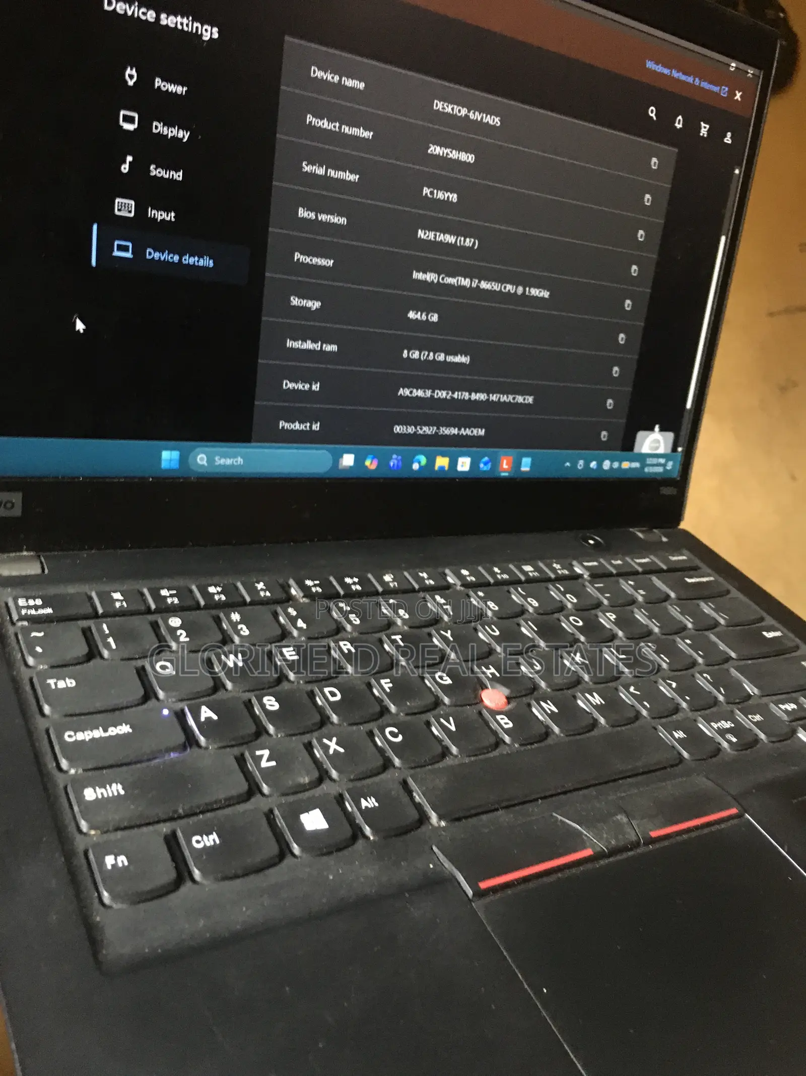 Laptop Lenovo ThinkPad T490s 8GB Intel Core i7 SSD 500GB