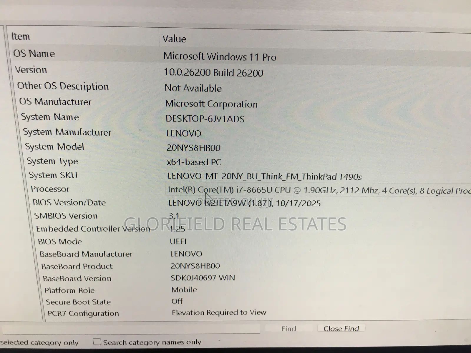Laptop Lenovo ThinkPad T490s 8GB Intel Core i7 SSD 500GB