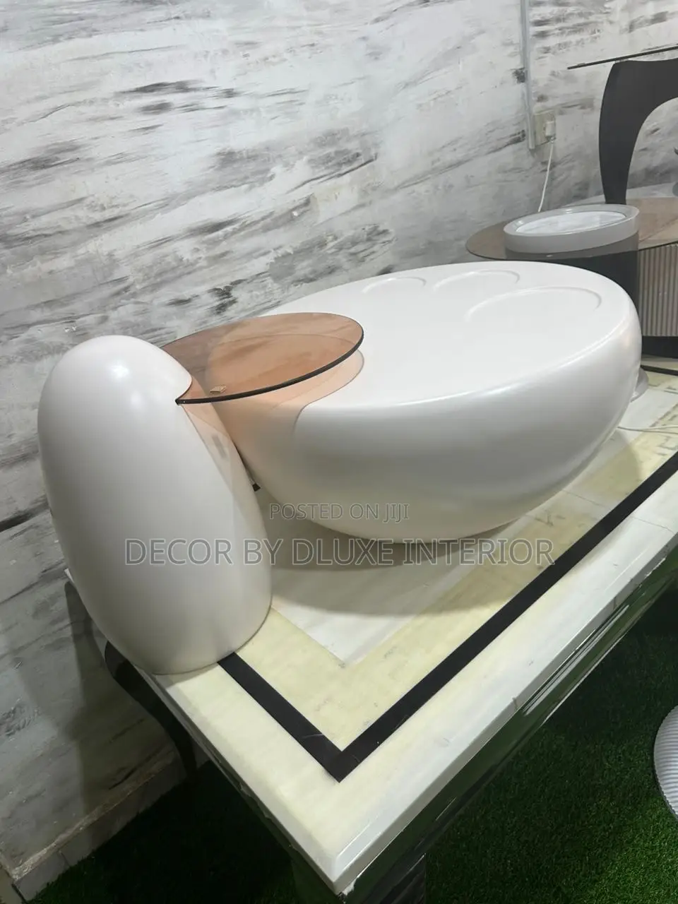 Modern Minimalist Cream Cat Paw Coffee Table
