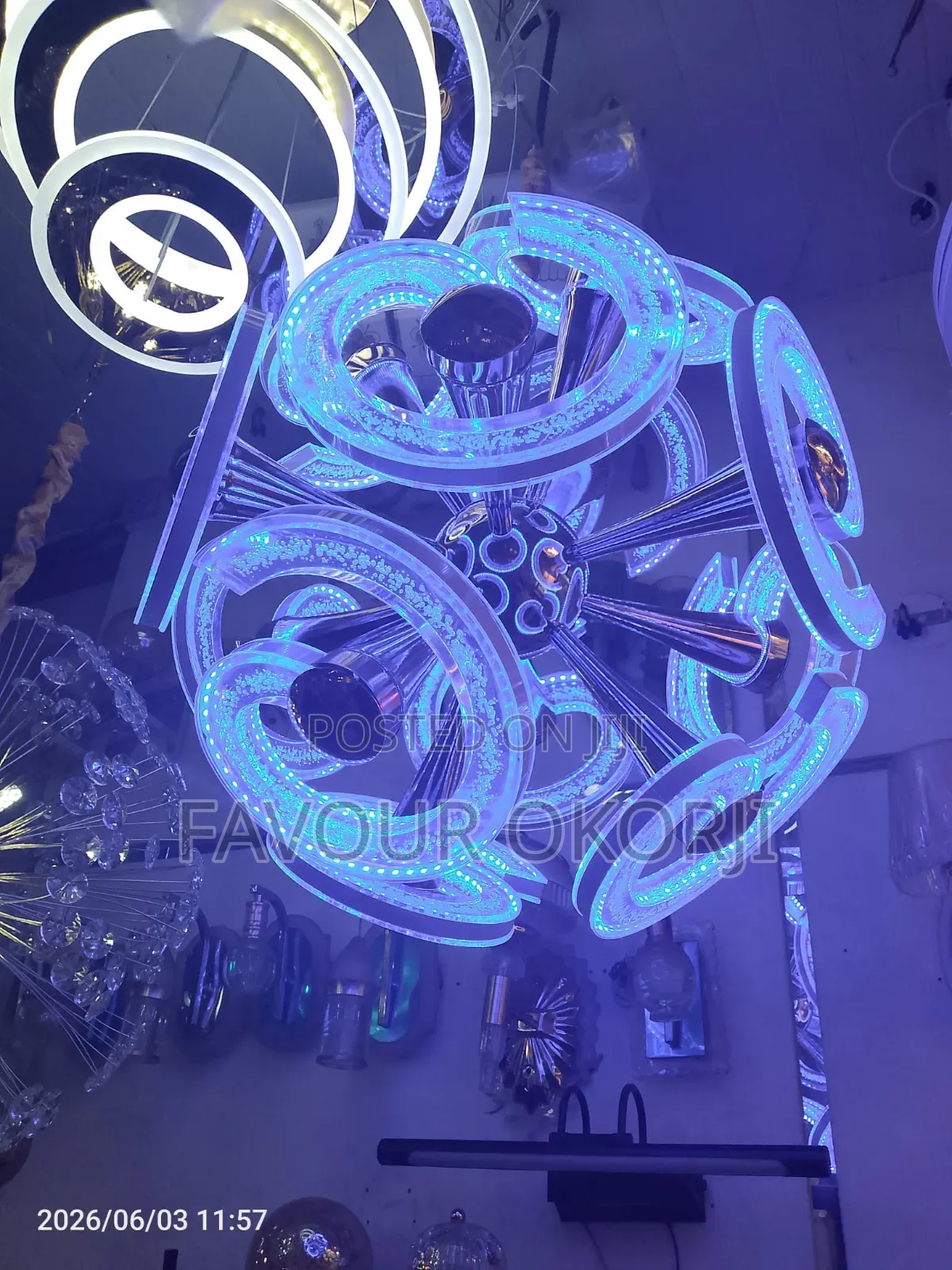 Modern Luxury Led Coiled Chandelier Ceiling Light