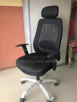 Ergonomic Black Mesh Office Chair With Headrest Lumbar Support