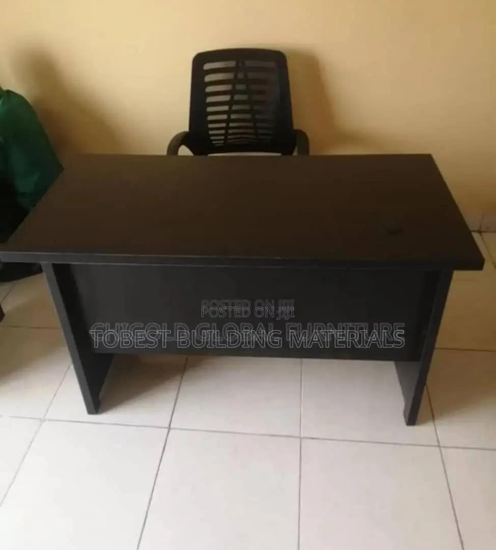 Minimalist Dark Wood Office Desk / Computer Table