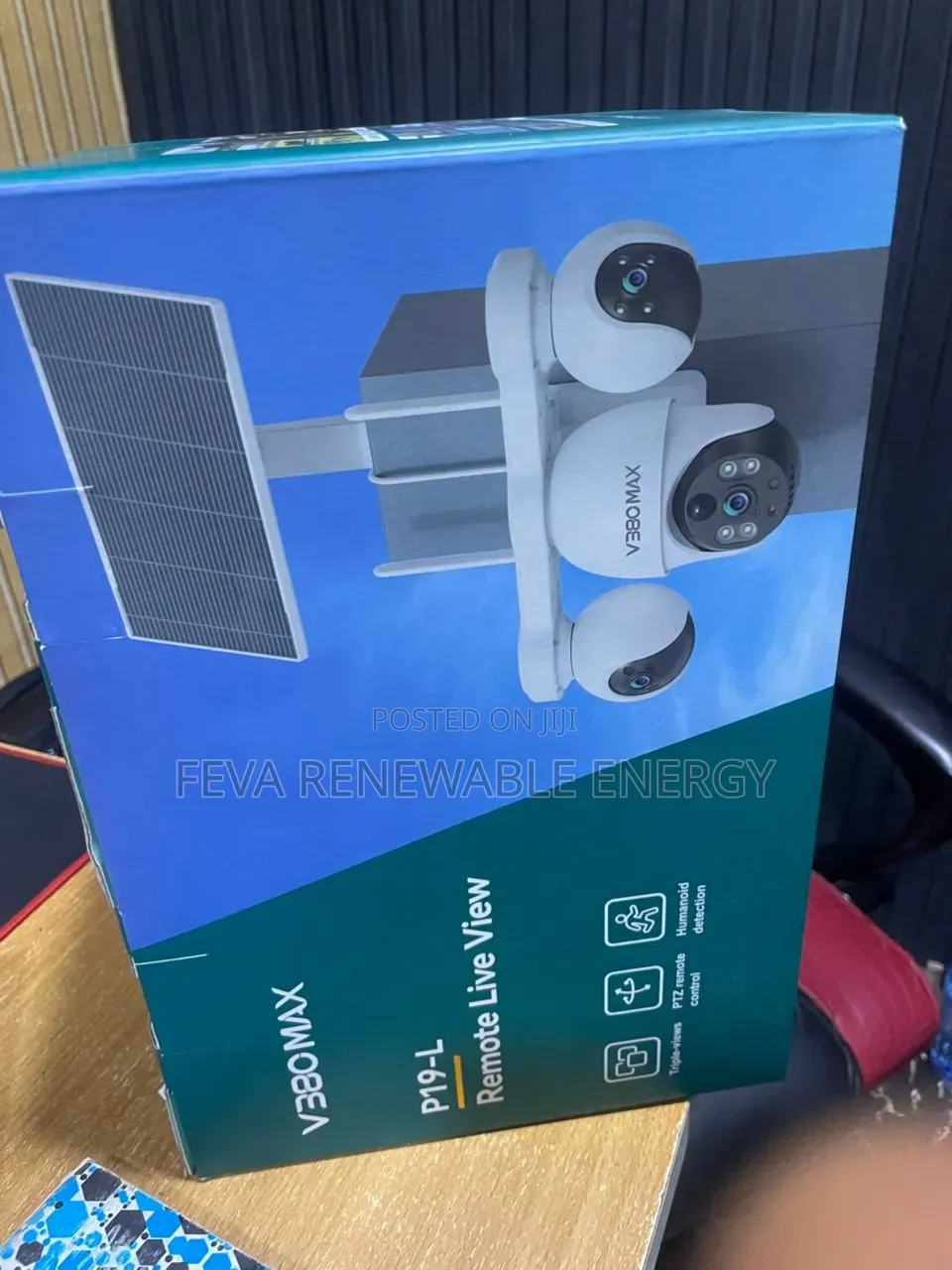 V380max Solar Camera Tri Lens