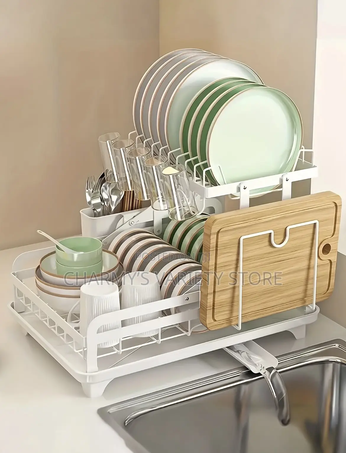 Two Tier Plate Rack(Stainless Steel)