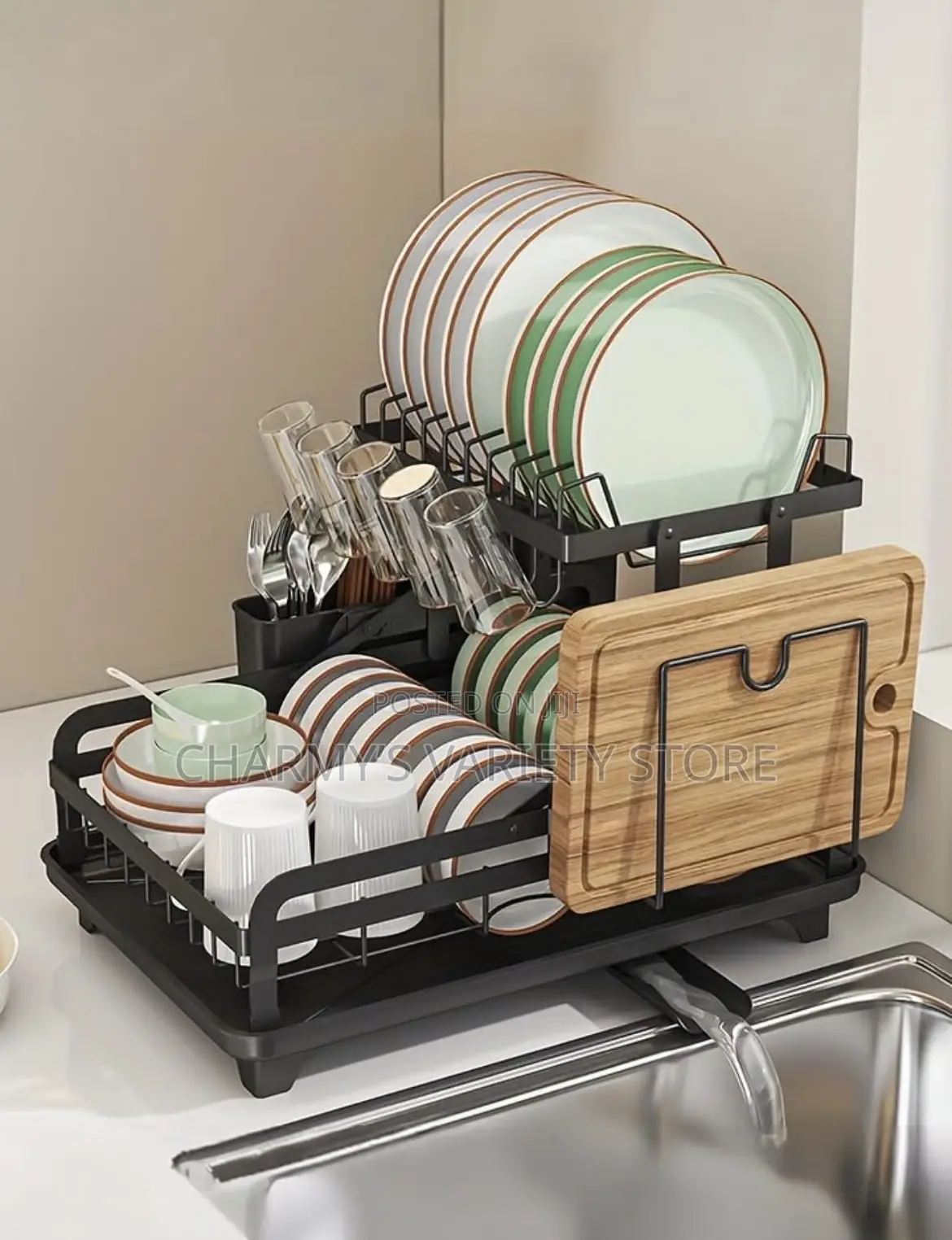 Two Tier Plate Rack(Stainless Steel)