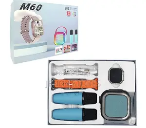 M60 Smartwatch With Bluetooth Speaker and Two Wireless Microphones