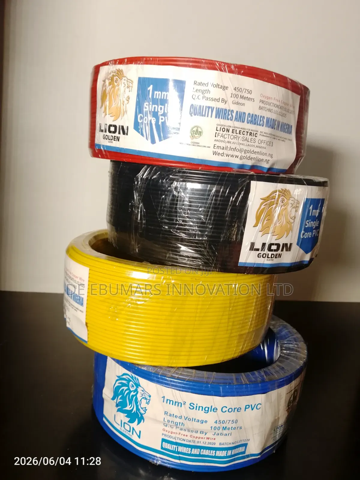 1mm2 Single Core PVC