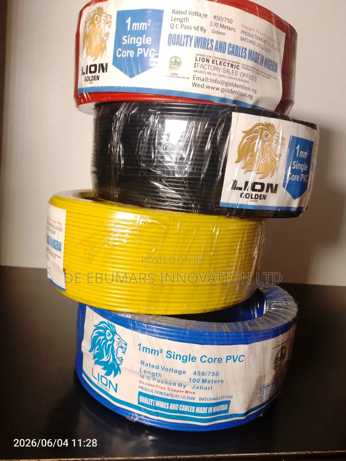 1mm2 Single Core PVC